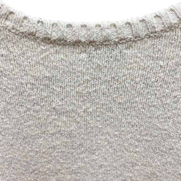 Tommy Hilfiger Ivory Cotton blend Textured Knit Crew Neck Sweater Sz S - Picture 4 of 9
